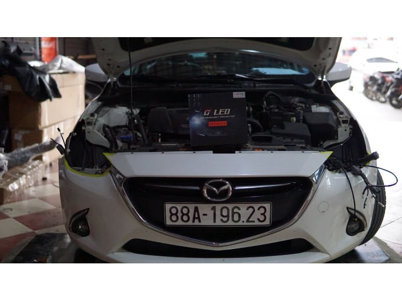 Độ đèn nâng cấp ánh sáng Bi led GTR Premium xe Mazda 2