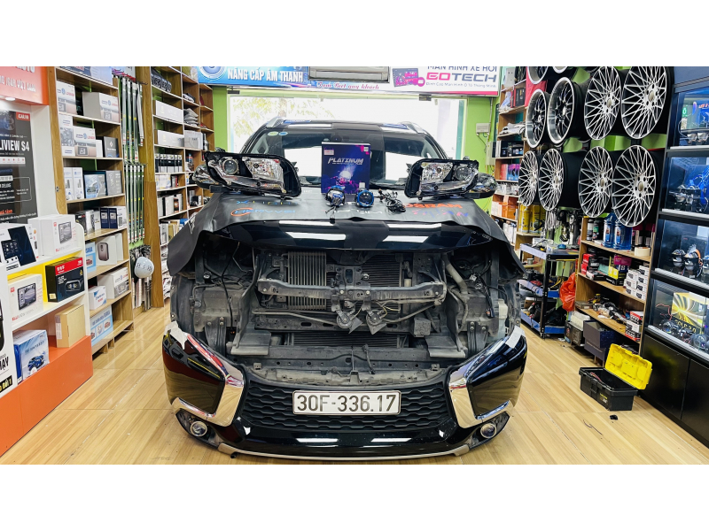 Độ đèn nâng cấp ánh sáng Nâng cấp Bi Titan Laser Platinum 9+3 cho xe Mitshu Pajero Sprost