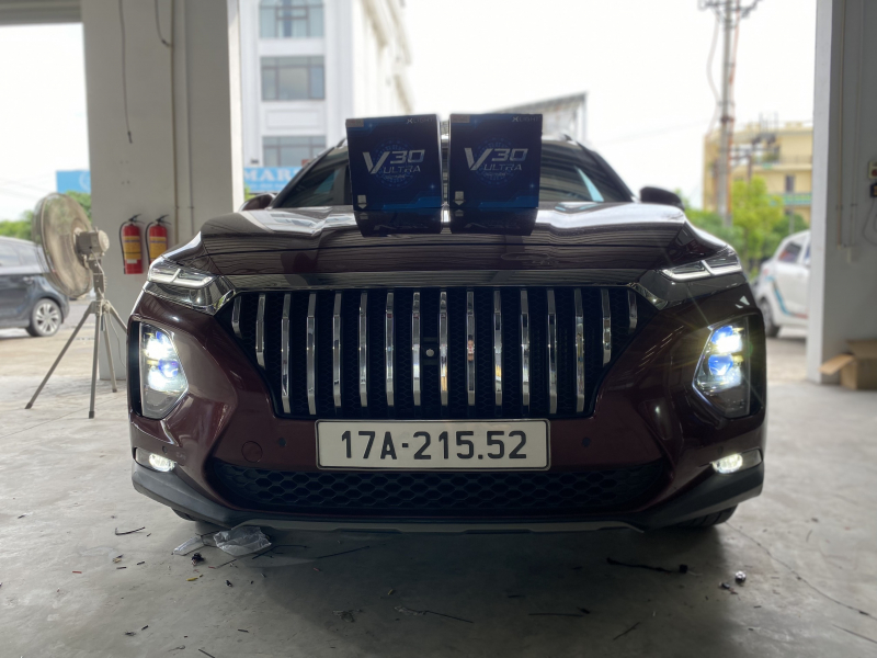 Độ đèn nâng cấp ánh sáng Nâng cấp 2 Bộ Bi Led V30 ultra cho xe Huyndai Santafe ngày 31/7/22
