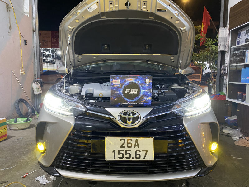 Độ đèn nâng cấp ánh sáng Bi gầm F10 New cho Toyota Vios