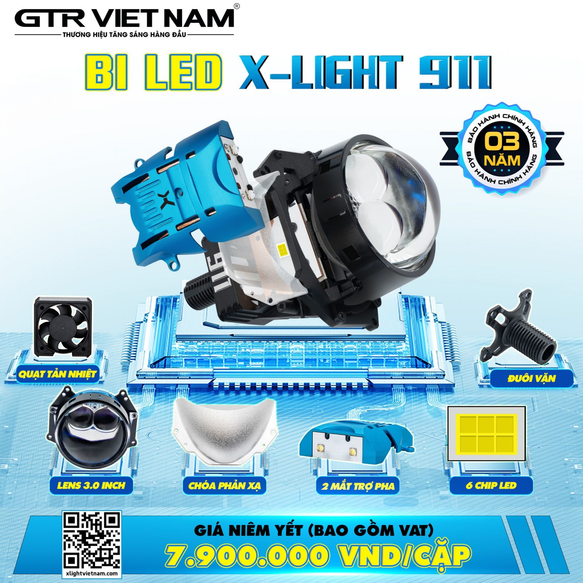 BI LED X-LIGHT 911 - CHÍNH THỨC LÊN KỆ KHẲNG ĐỊNH BI LED SIÊU PHA ĐỘT PHÁ NHẤT TRÊN THỊ TRƯỜNG TĂNG SÁNG 