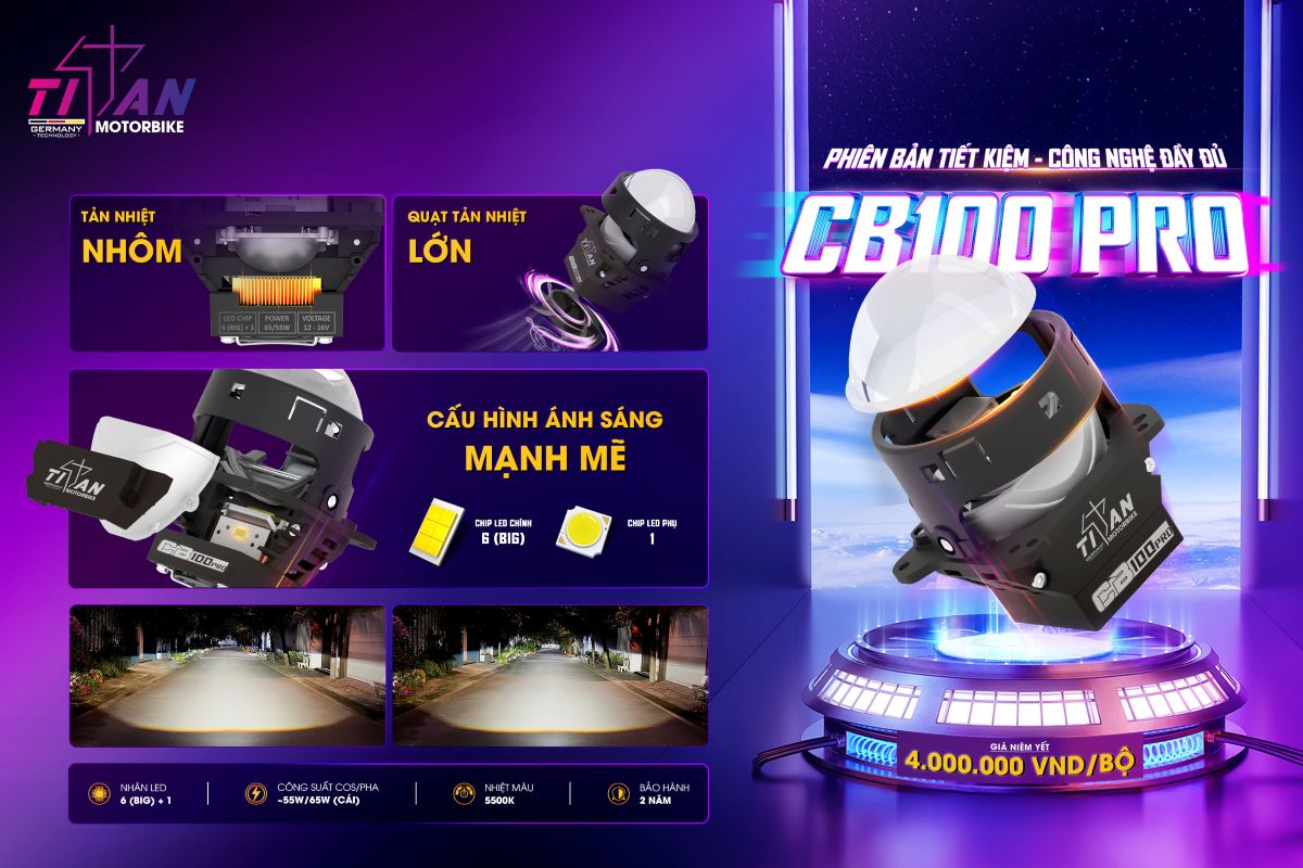 BI LED TITAN MOTO CB100 PRO
