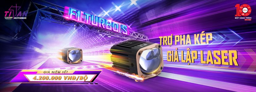 ĐÈN TRỢ SÁNG TITAN MOTO F1 TURBO S