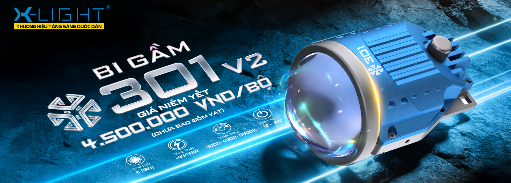 ĐÈN BI GẦM X-LIGHT 301 V2