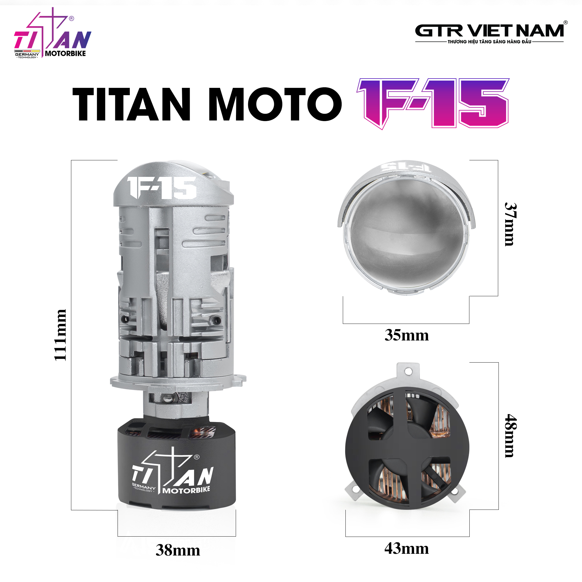 BI LED MINI TITAN MOTO F15