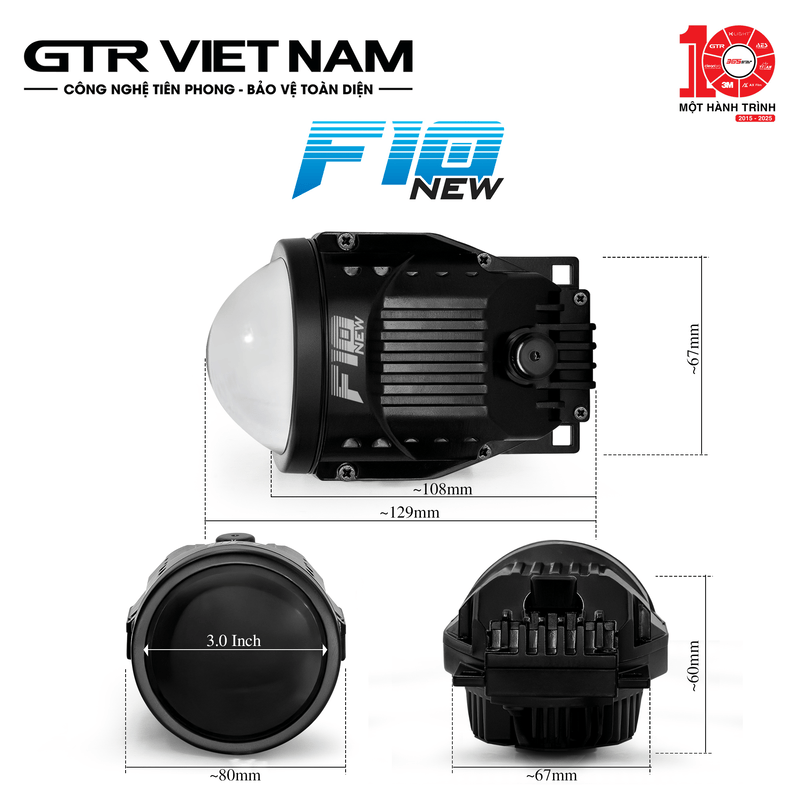 ĐÈN BI GẦM X-LIGHT F10 NEW (2025)