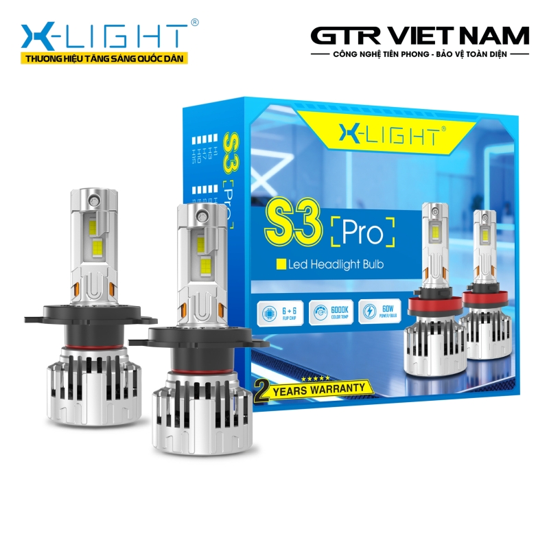 BÓNG LED X-LIGHT S3 PRO V2 CHÂN H4