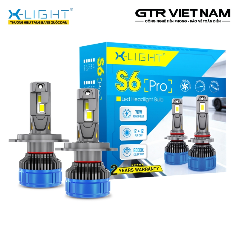 BÓNG LED X-LIGHT S6 PRO V2 CHÂN H4