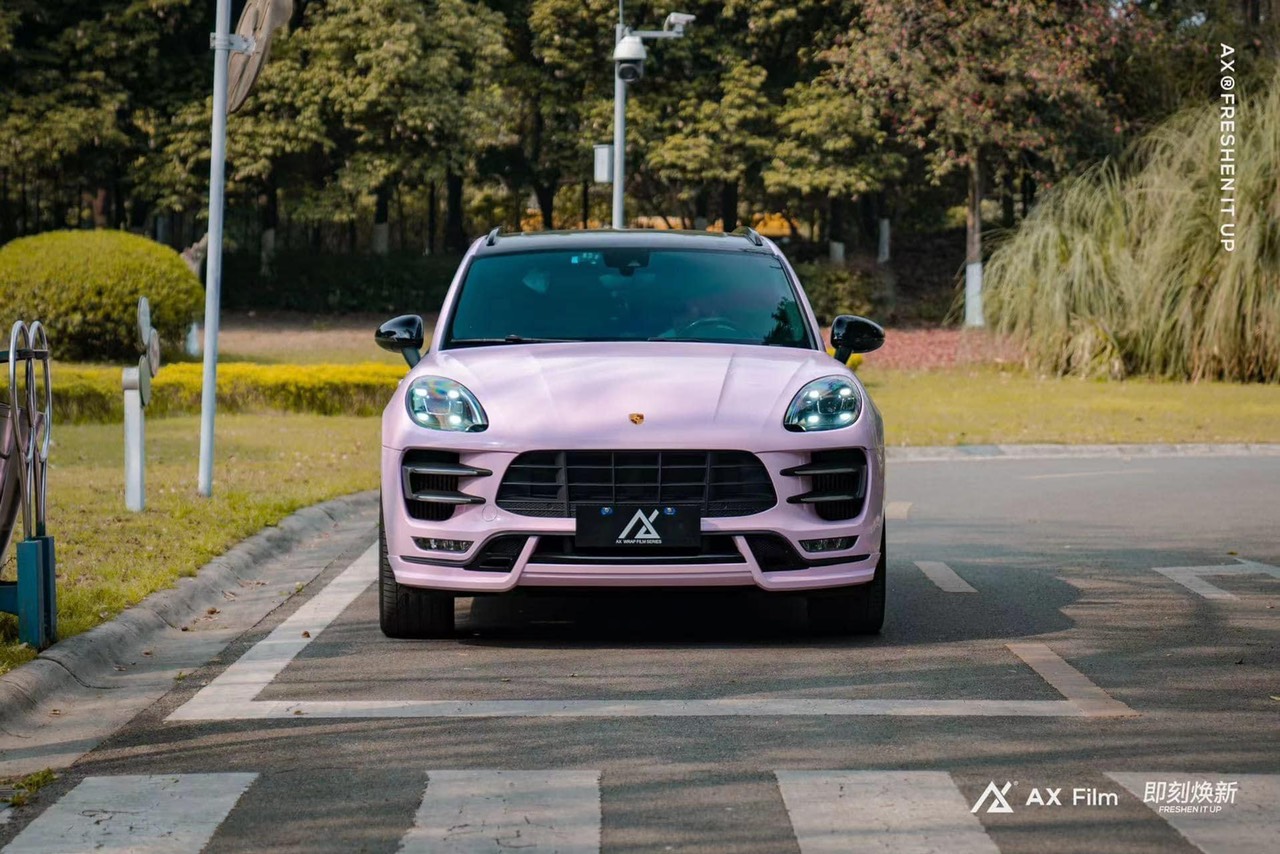 AX WRAP FILM ULTRA GLOSS BEGONIA PINK – HỒNG THU HẢI ĐƯỜNG SIÊU BÓNG PORSCHE MACAN GTS