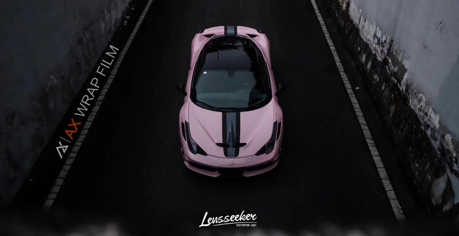 AX PPF/WRAP FILM ULTRA GLOSS SAKURA PINK – HỒNG SAKURA SIÊU BÓNG FERRARI 458 SPECIALE