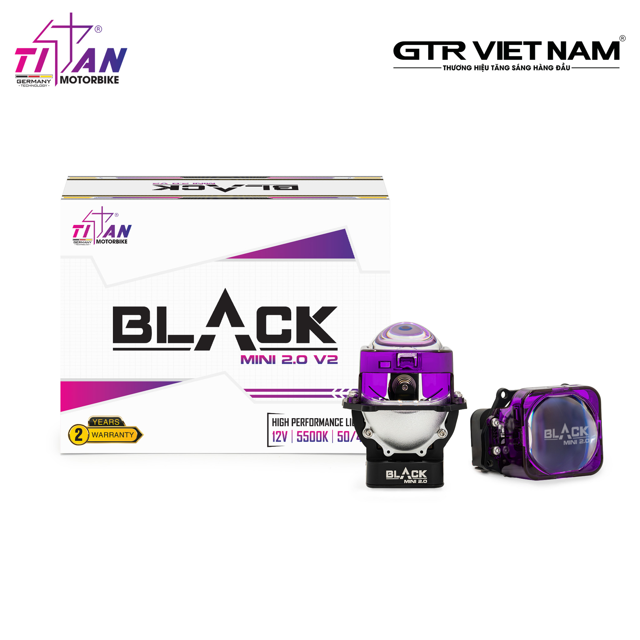 BI LED TITAN MOTO BLACK MINI 2.0 VERSION 2 SQUARE