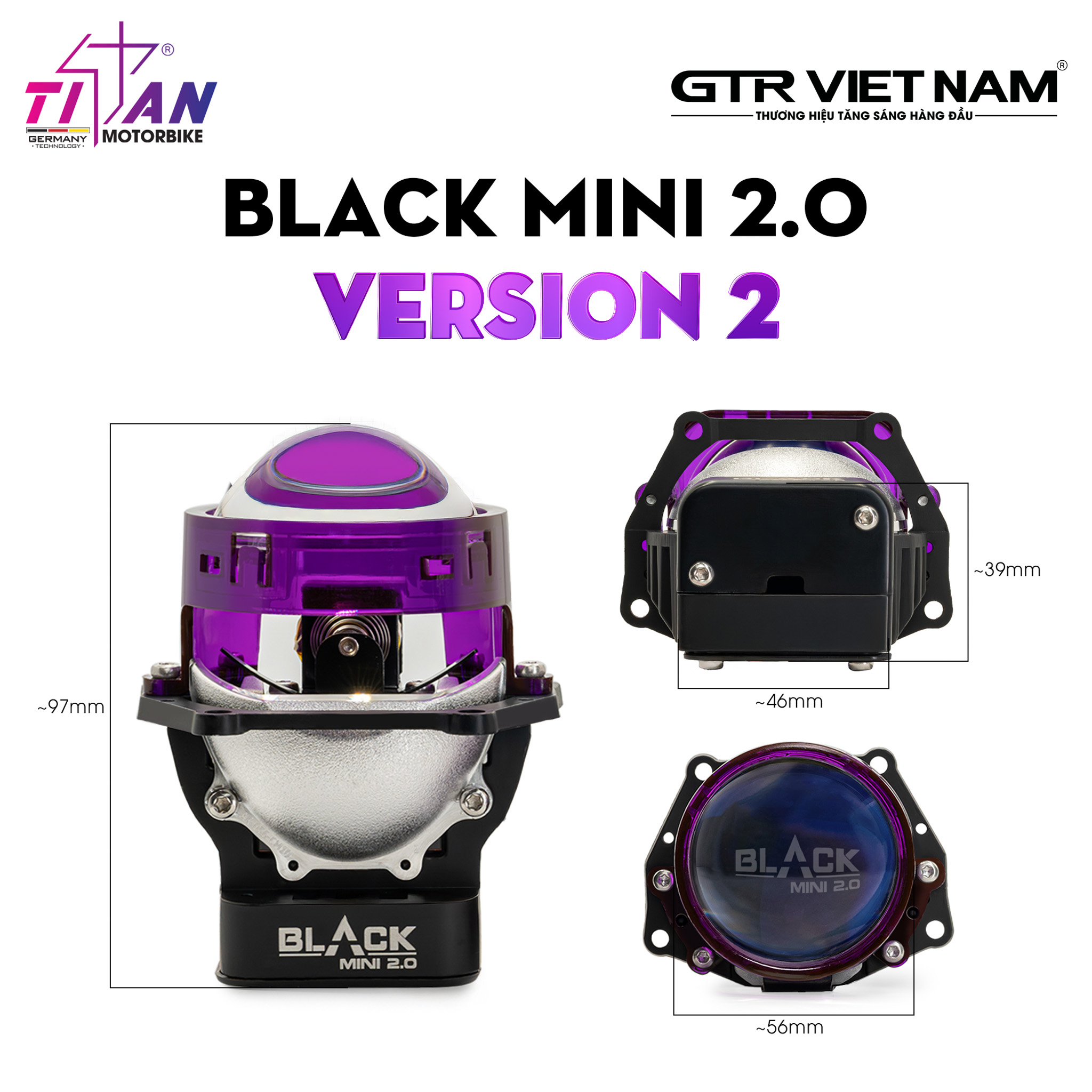 BI LED TITAN MOTO BLACK MINI 2.0 VERSION 2