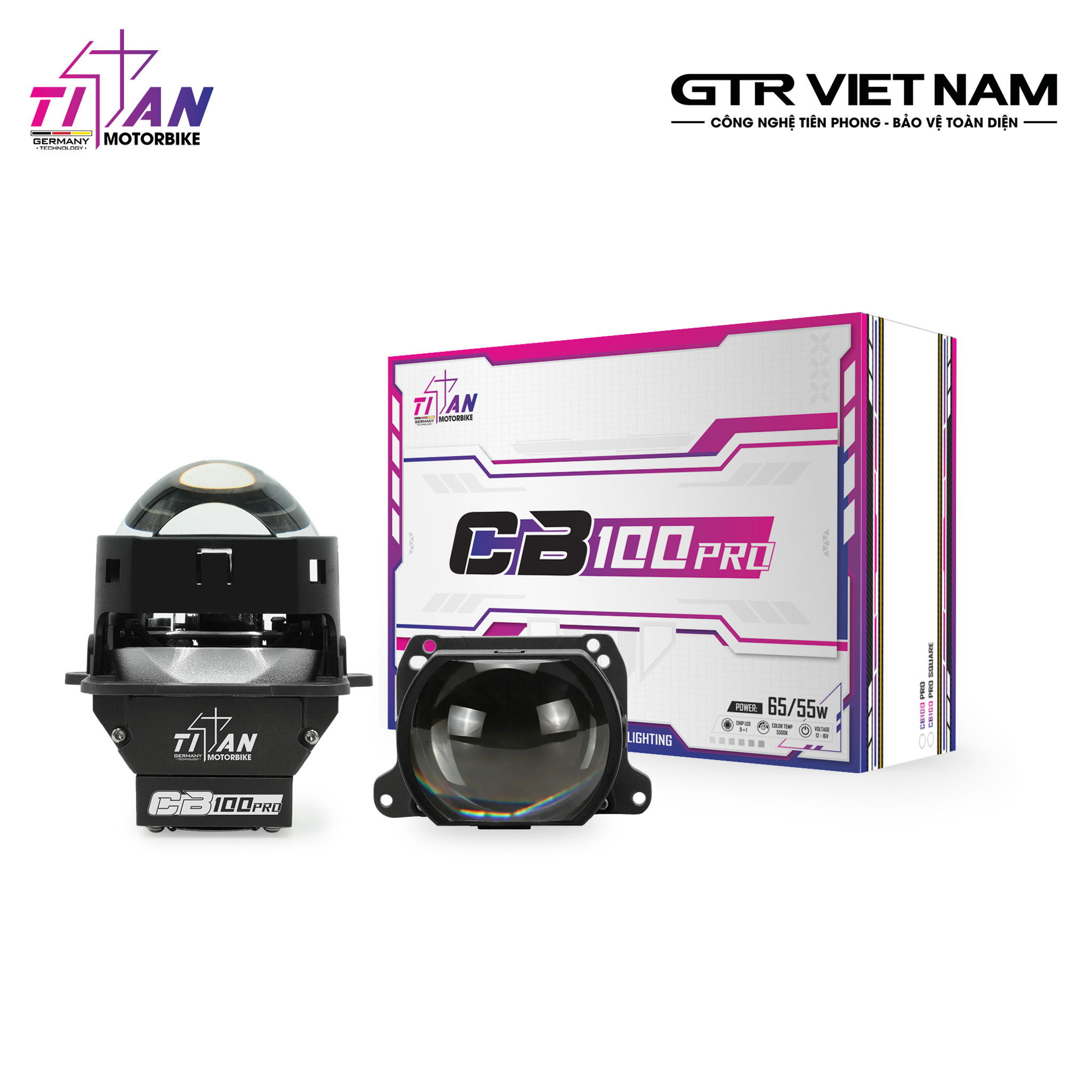 BI LED TITAN MOTO CB100 PRO SQUARE