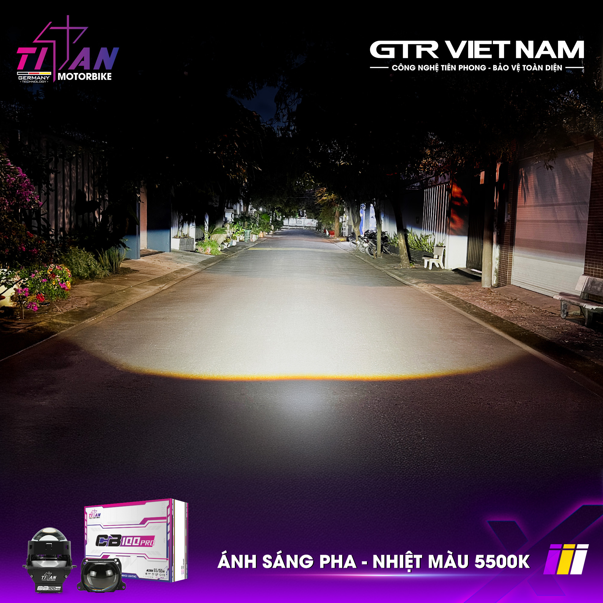 BI LED TITAN MOTO CB100 PRO SQUARE