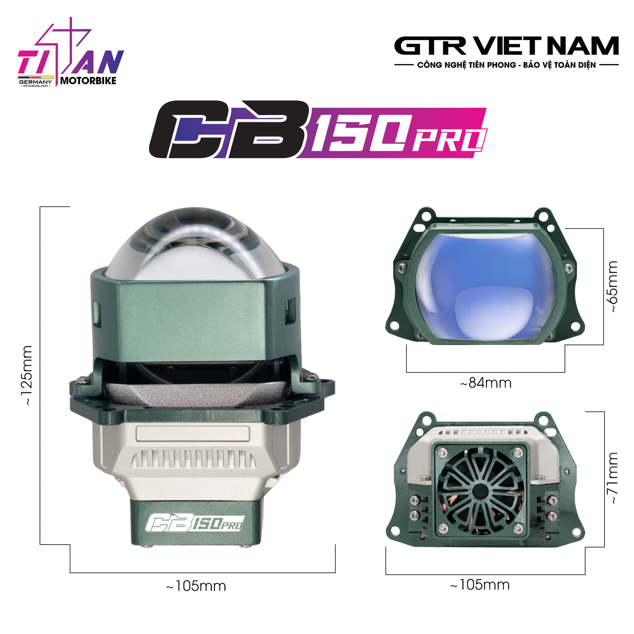 BI LED TITAN MOTO CB150 PRO SQUARE
