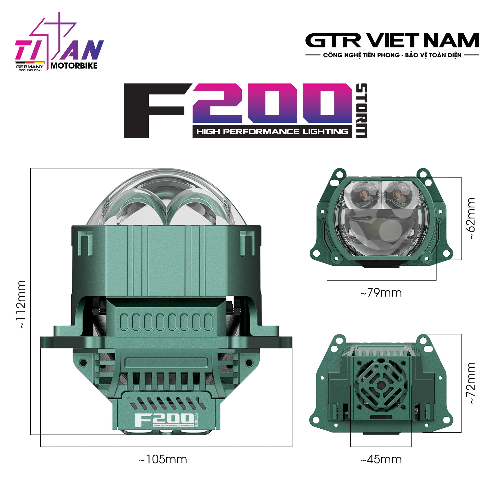 BI LED TITAN MOTO F200 STORM