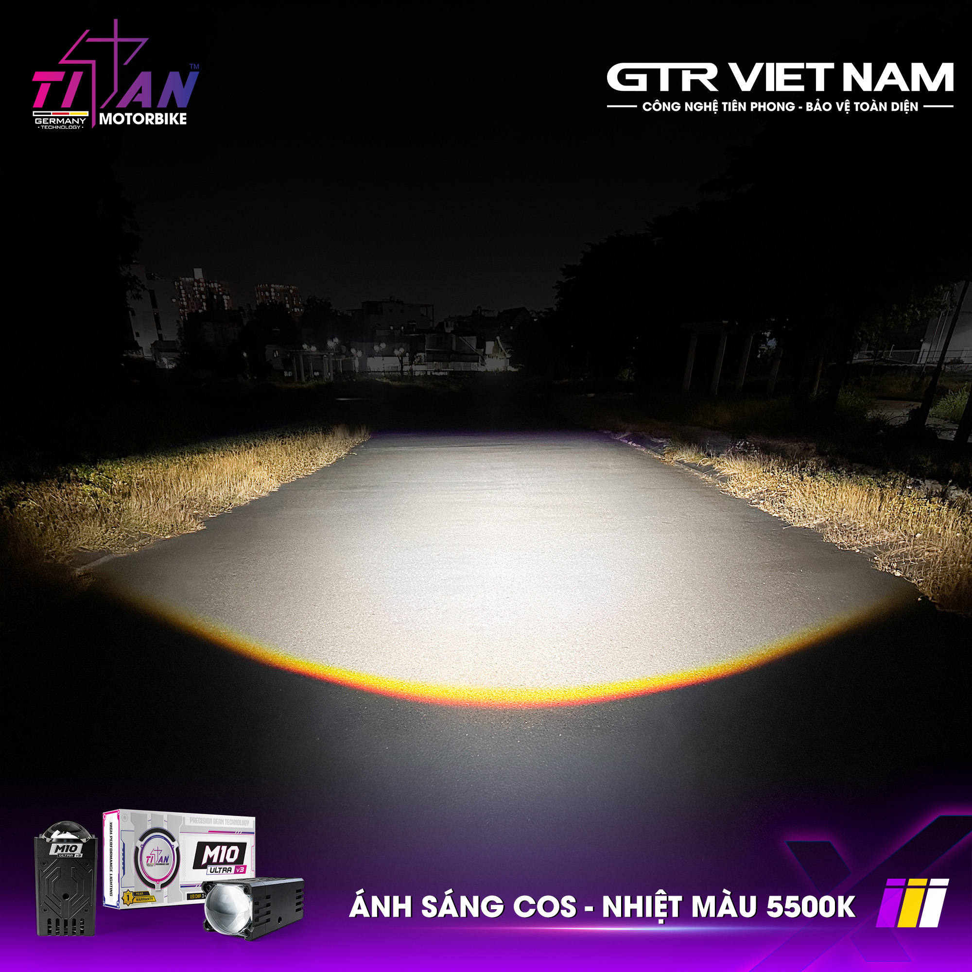 ĐÈN GẦM DẠNG RỜI TITAN MOTO M10 ULTRA V3