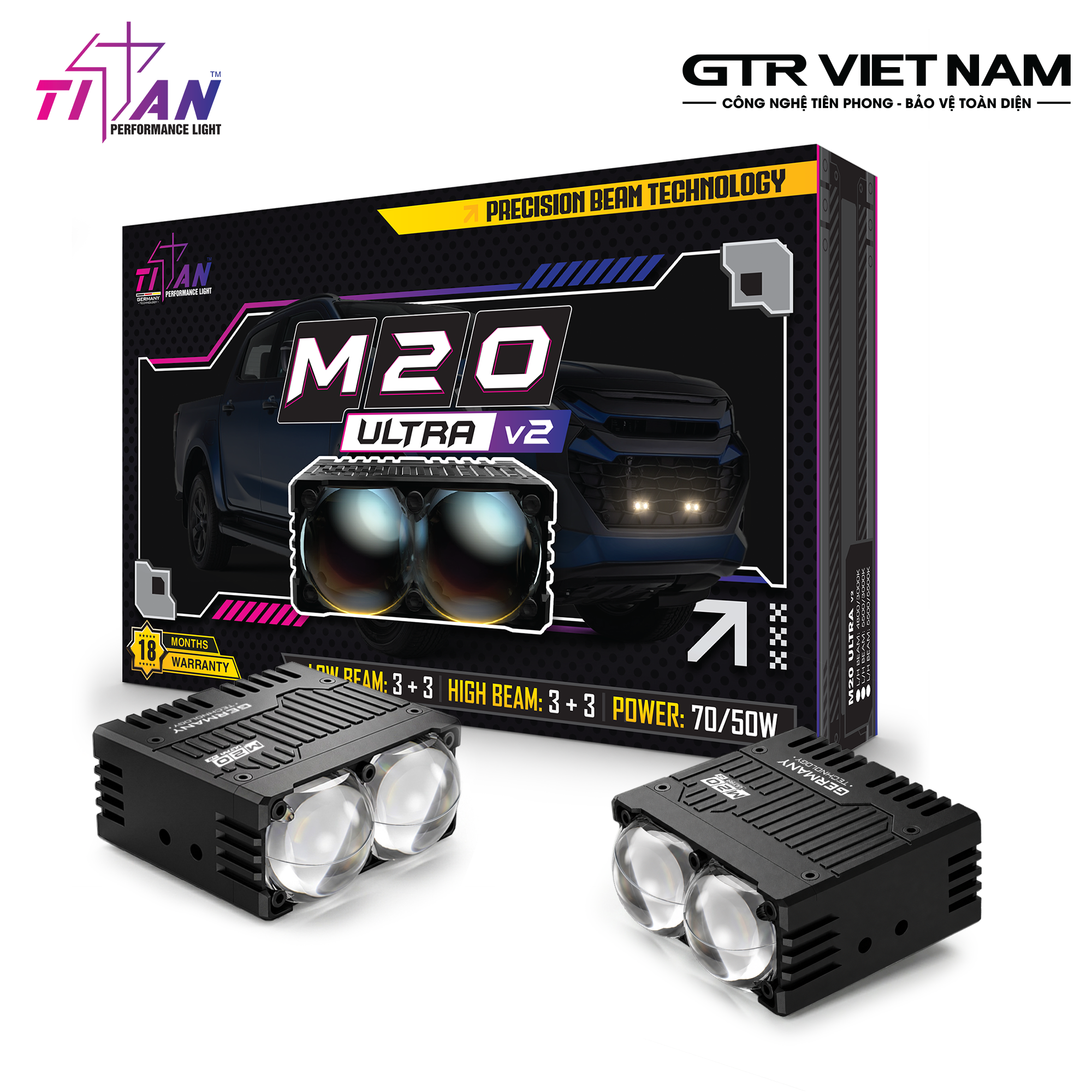 ĐÈN GẦM DẠNG RỜI TITAN MOTO M20 ULTRA V2