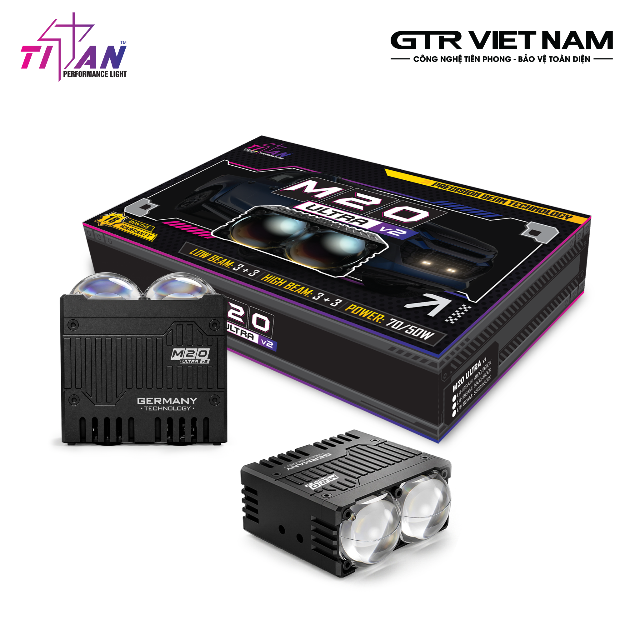 ĐÈN GẦM DẠNG RỜI TITAN MOTO M20 ULTRA V2