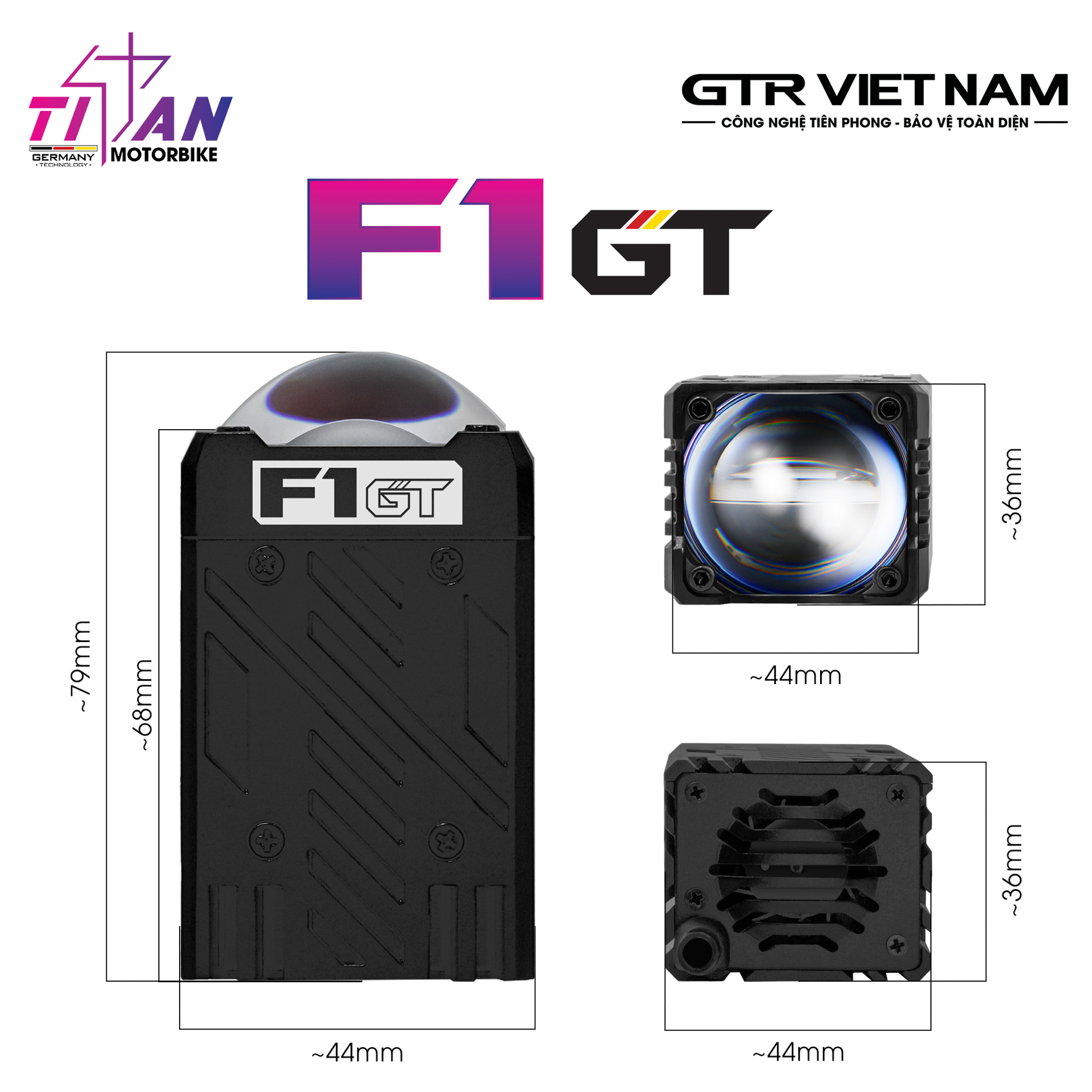 ĐÈN TRỢ SÁNG TITAN MOTO F1 GT