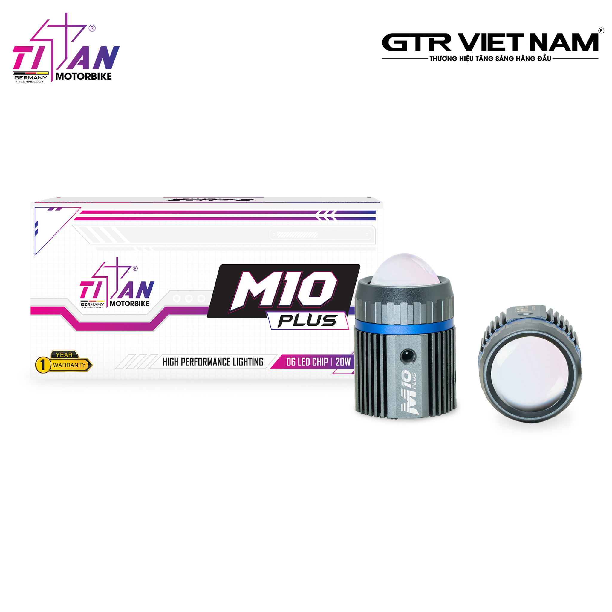 ĐÈN TRỢ SÁNG TITAN MOTO M10 PLUS