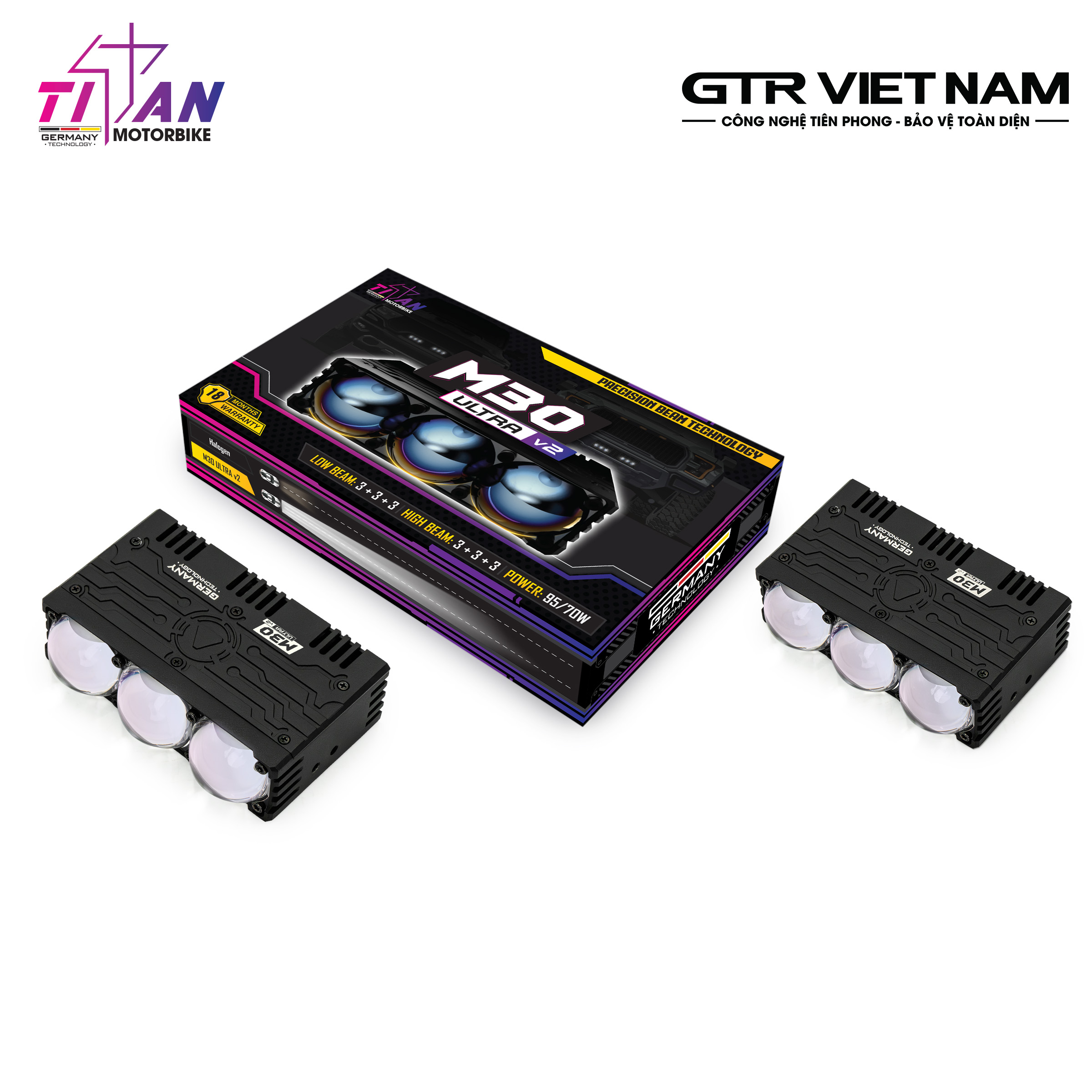 ĐÈN TRỢ SÁNG TITAN MOTO M30 ULTRA V2