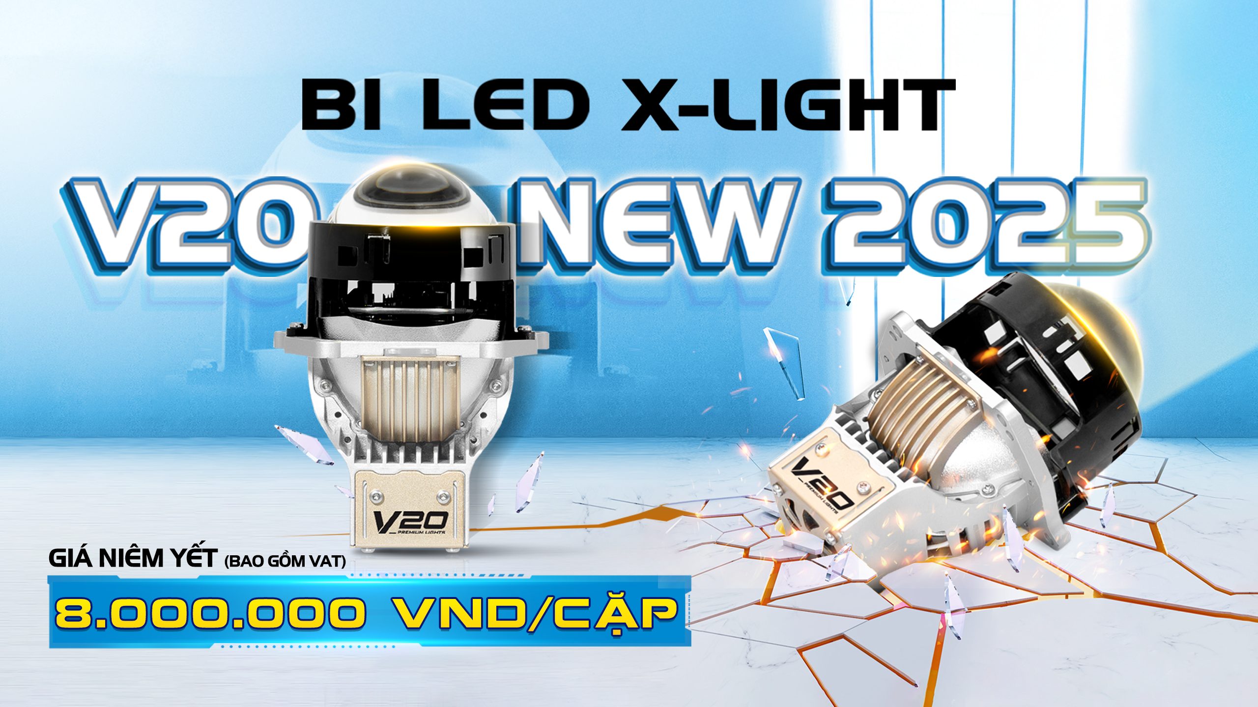 MỞ BÁN BI LED X-LIGHT V20 - NEW 2025